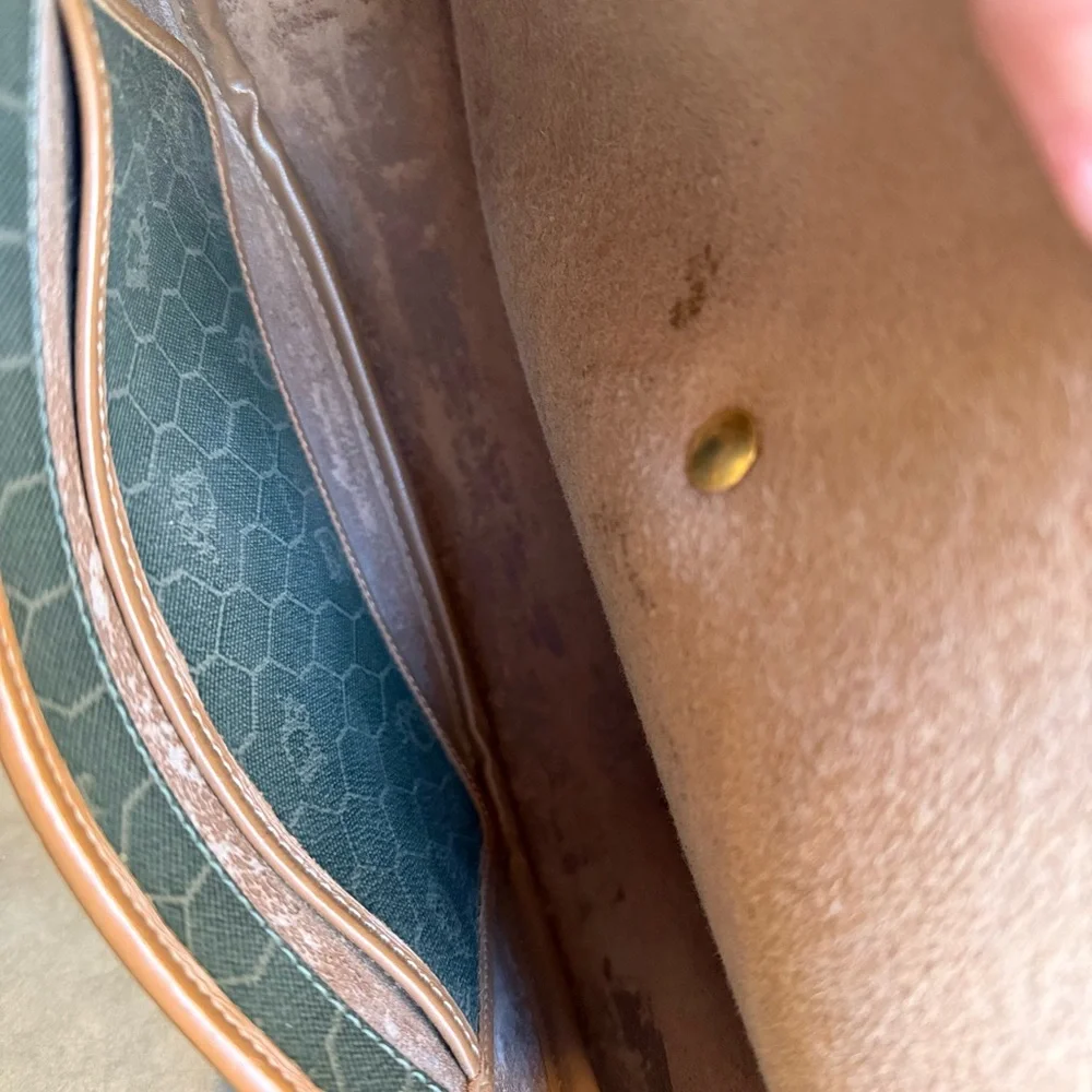Dior VINTAGE Honeycomb Monogram Saddle Crossbody, Christian Dior